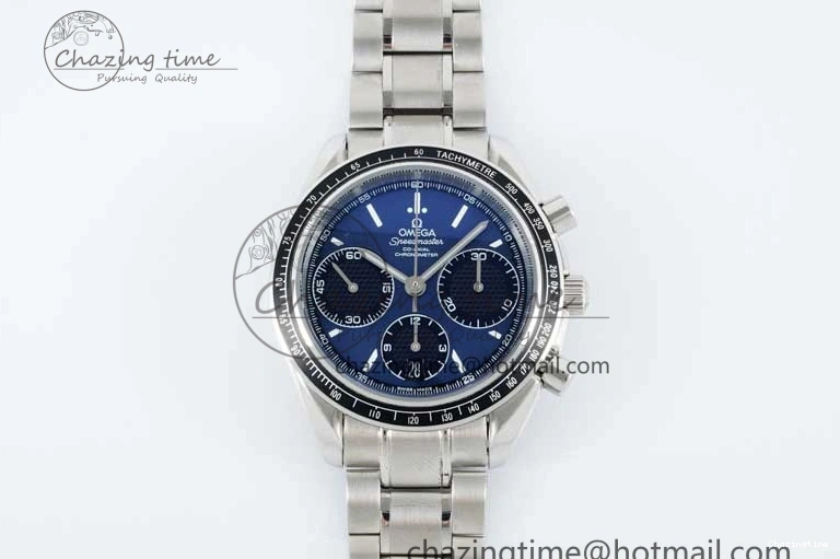 0405 UrbanChic Speedmaster Racing Master SS HKF Best Edition Blue Black Dial on SS Bracelet A 7808